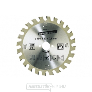 WOLFCRAFT - fűrészlap 160×16mm Z24 - durva vágás WOLFCRAFT - fűrészlap 160×16mm Z24 - durva vágás gallery main image