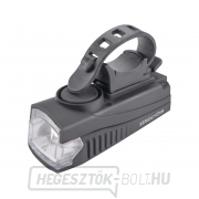 Fehér kerékpárfény 350lm, USB töltés, duda, 5W LED náhled