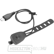 Fehér kerékpárfény 350lm, USB töltés, duda, 5W LED náhled