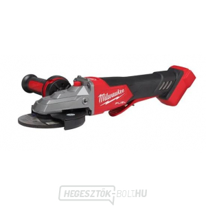 Milwaukee 125 mm-es akkumulátoros sarokcsiszoló M18 FUEL™ laposfejű fékkel és billenőkapcsolóval FSAGF125XPDB-0X