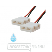 Nem forrasztás nélküli csatlakozó 3528, 2835 30,60LED/m 8mm-es LED szalaghoz, vezetővel, vízálló IP68 Nem forrasztás nélküli csatlakozó 3528, 2835 30,60LED/m 8mm-es LED szalaghoz, vezetővel, vízálló IP68 gallery main image