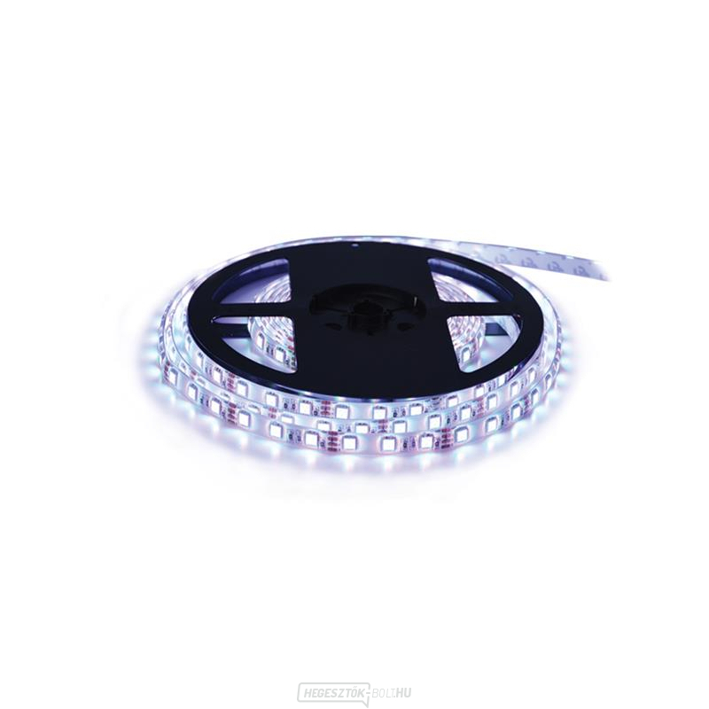 LED szalag 12V 3528 120LED/m IP65 max. 9.6W/m hideg fehér (5m tekercs) Geti