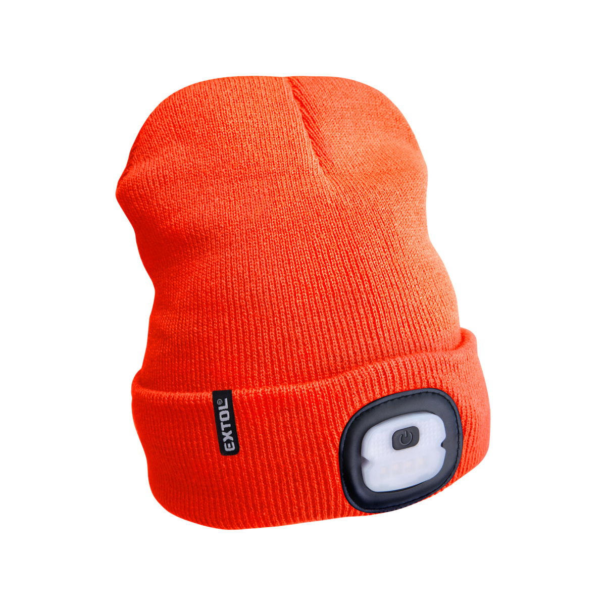 Fejlámpa fejlámpával 4x25lm, USB töltés, fluoreszkáló narancssárga, ECONOMY, univerzális méret
