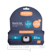 Fejlámpás sapka 4x25lm, USB töltés, sötétkék, ECONOMY, univerzális méret Fejlámpás sapka 4x25lm, USB töltés, sötétkék, ECONOMY, univerzális méret náhled