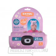 4x25lm-es fejlámpa fejpánttal, USB töltéssel, rózsaszín csillámokkal és pomponokkal, gyermekeknek való 4x25lm-es fejlámpa fejpánttal, USB töltéssel, rózsaszín csillámokkal és pomponokkal, gyermekeknek való náhled