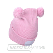 4x25lm-es fejlámpa fejpánttal, USB töltéssel, rózsaszín csillámokkal és pomponokkal, gyermekeknek való náhled