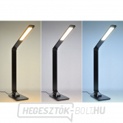 Solight LED asztali lámpa, 8W, dimmelhető, kijelző, színváltó, alumínium, fekete Előnézet 