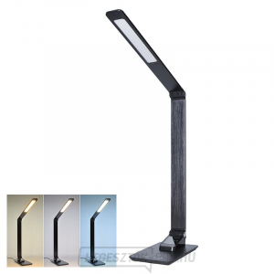 Solight LED asztali lámpa, 8W, dimmelhető, kijelző, színváltó, alumínium, fekete gallery main image