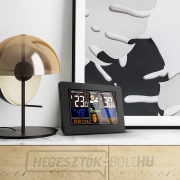 Solight időjárás állomás, Smart Life alkalmazás, extra nagy színes LCD kijelző, hőmérséklet, páratartalom, nyomás, USB töltés, fekete színű Előnézet 