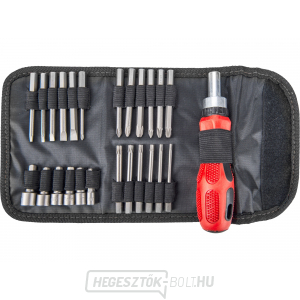 Ratchet csavarhúzó hegyekkel, 25 darabos készlet Ratchet csavarhúzó hegyekkel, 25 darabos készlet gallery main image