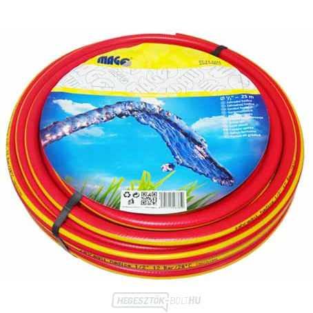 Kerti tömlő piros - sárga csíkos 3/4" - 25m
