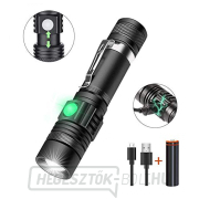 Solight újratölthető LED-es zseblámpa kerékpártartóval, 400lm, fókusz, Li-Ion, USB Előnézet 