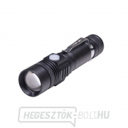 Solight újratölthető LED-es zseblámpa kerékpártartóval, 400lm, fókusz, Li-Ion, USB gallery main image