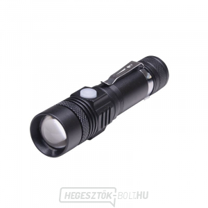 Solight újratölthető LED-es zseblámpa kerékpártartóval, 400lm, fókusz, Li-Ion, USB gallery main image