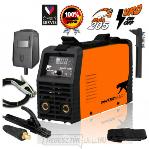 PANTERMAX® MMA205LCD hegesztés. inverter MMA/TIG kábelek