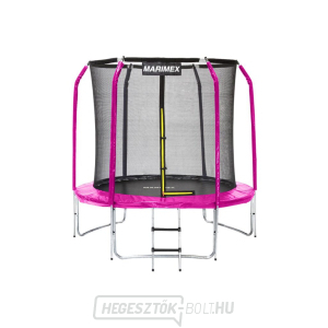 Trambulin Marimex 244 cm rózsaszín + védőháló + lépcsőfokok INGYENES  gallery main image