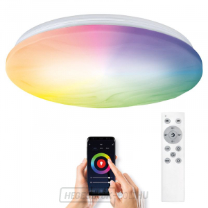 Solight LED intelligens mennyezeti lámpa Wave, 30W, 2300lm, wifi, RGB + CCT, távirányítóval gallery main image