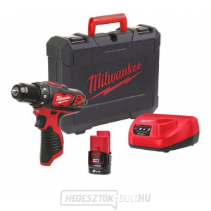 Milwaukee kompakt akkus fúró/csavarozó M12 BDD-201C gallery main image