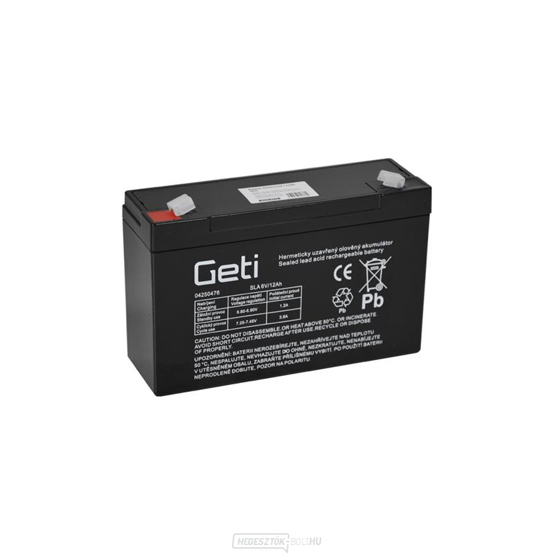 Ólomsavas akkumulátor 6V 12Ah Geti
