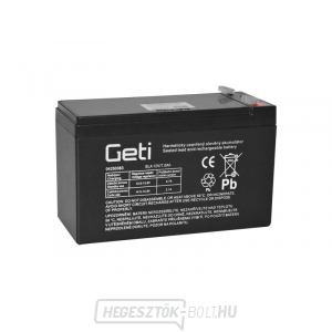 Ólomsavas akkumulátor 12V 7.0Ah Geti (csatlakozó 4.75 mm) Ólomsavas akkumulátor 12V 7.0Ah Geti (csatlakozó 4.75 mm) gallery main image