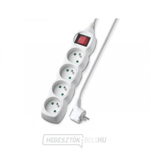 Hosszabbító kábel 4 aljzat 5m Geti GEC45S kapcsolóval Hosszabbító kábel 4 aljzat 5m Geti GEC45S kapcsolóval gallery main image