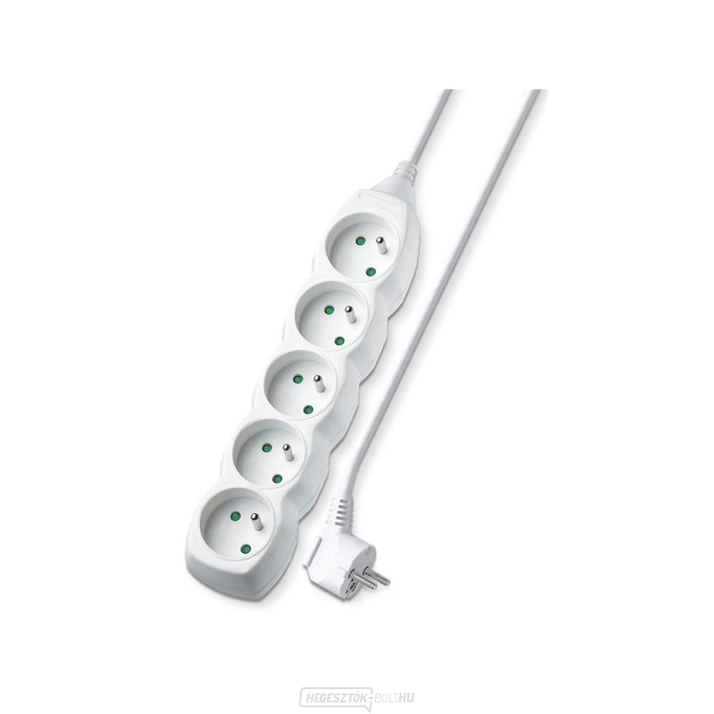 Hosszabbító kábel 5 aljzat 5m Geti GEC55