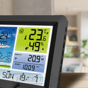Solight professzionális meteorológiai állomás, tiszta és dizájnos kijelző, nyomás, hőmérséklet, páratartalom, csapadék, szél értékek náhled