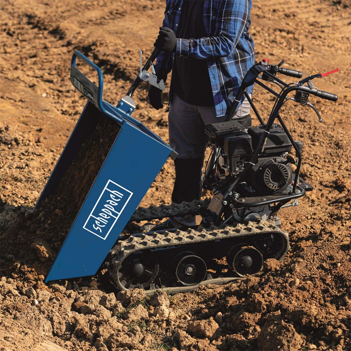Scheppach DP 4500 szalagos szállítószalag 400 kg mechanikus karosszéria billentéssel Előnézet 