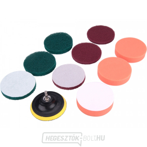 Tisztító/polírozó fúró készlet 10 db, átmérő 100 mm, 3x3 típus Tisztító/polírozó fúró készlet 10 db, átmérő 100 mm, 3x3 típus gallery main image