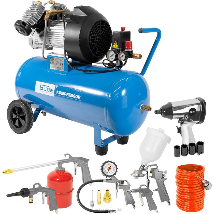 Kompresszor GÜDE 400/10/50 15 részes készlet Kompresszor GÜDE 400/10/50 15 részes készlet gallery main image