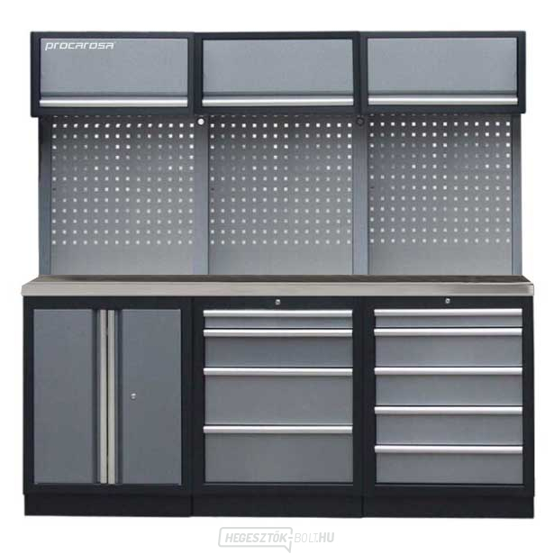 Műhelybútor készlet Procarosa PROFI 245 Munkalap:: rozsdamentes acél, Súly:: 208,4 kg