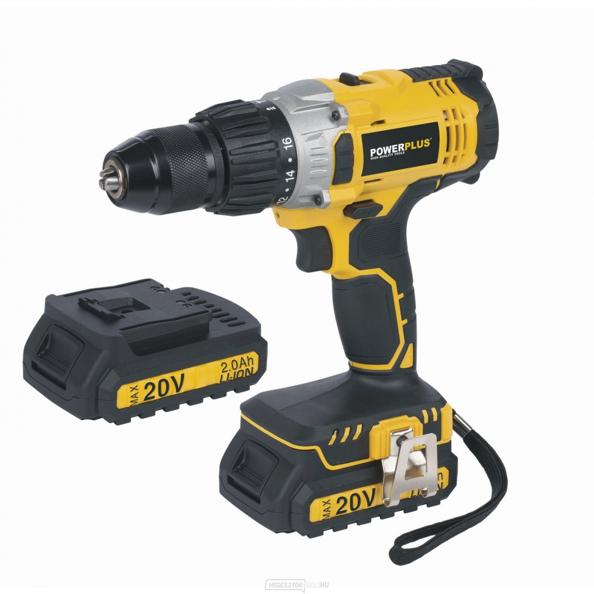 POWERPLUS POWX00445 - Akkus kalapácsos csavarhúzó/fúró 20V LI-ION 2BAT