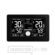 Solight Időjárás állomás, extra nagy fekete-fehér kijelző, hőmérséklet, páratartalom, nyomás, RCC, USB töltés, fekete... gallery main image