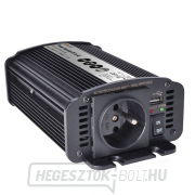 Solight inverter 12V, USB 500mA, fém, fekete, max. terhelés: 300W Előnézet 