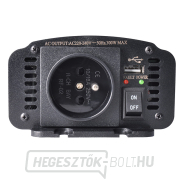 Solight inverter 12V, USB 500mA, fém, fekete, max. terhelés: 300W náhled