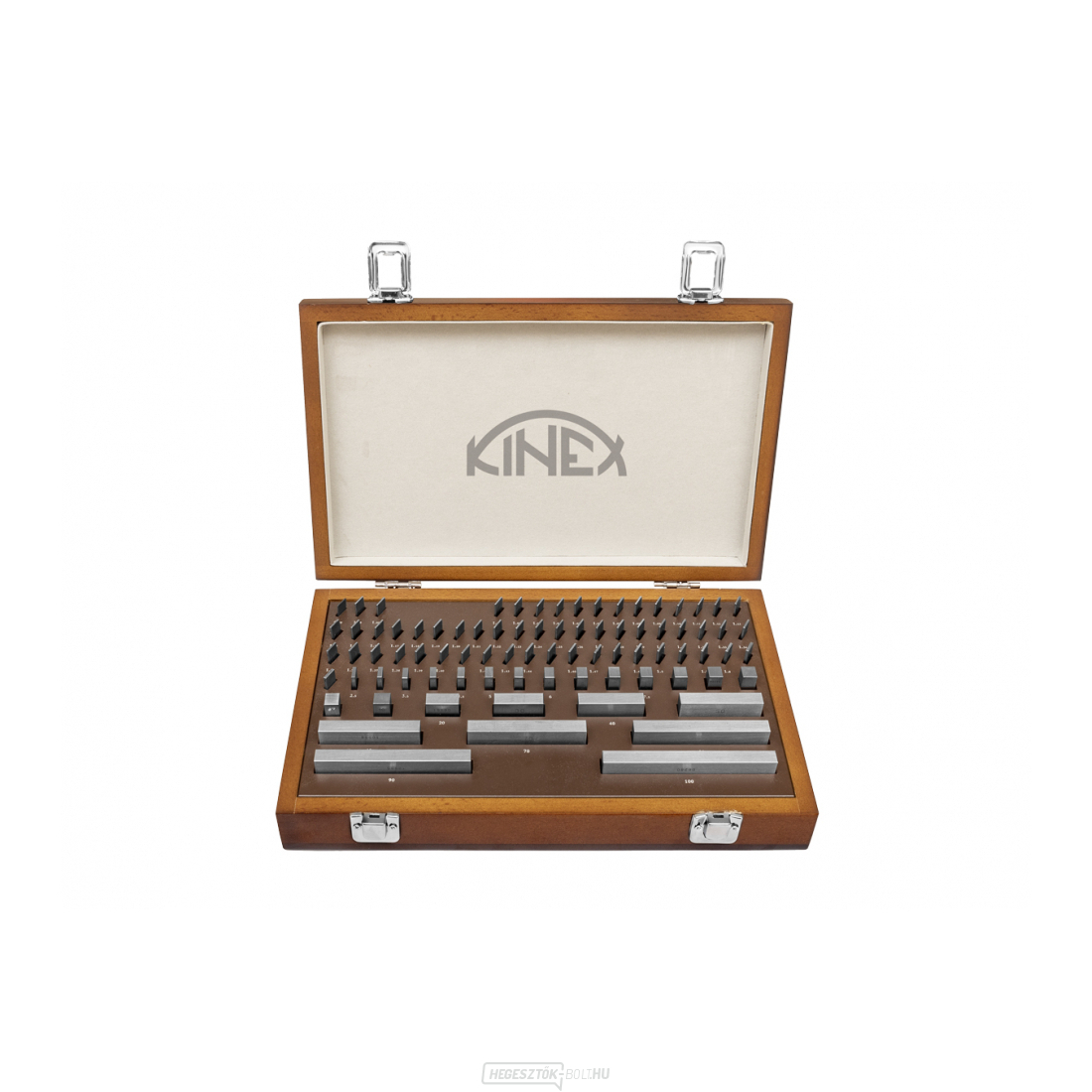 Acél alapmérők KINEX, 87 db, osztály pontosság 0, DIN 861