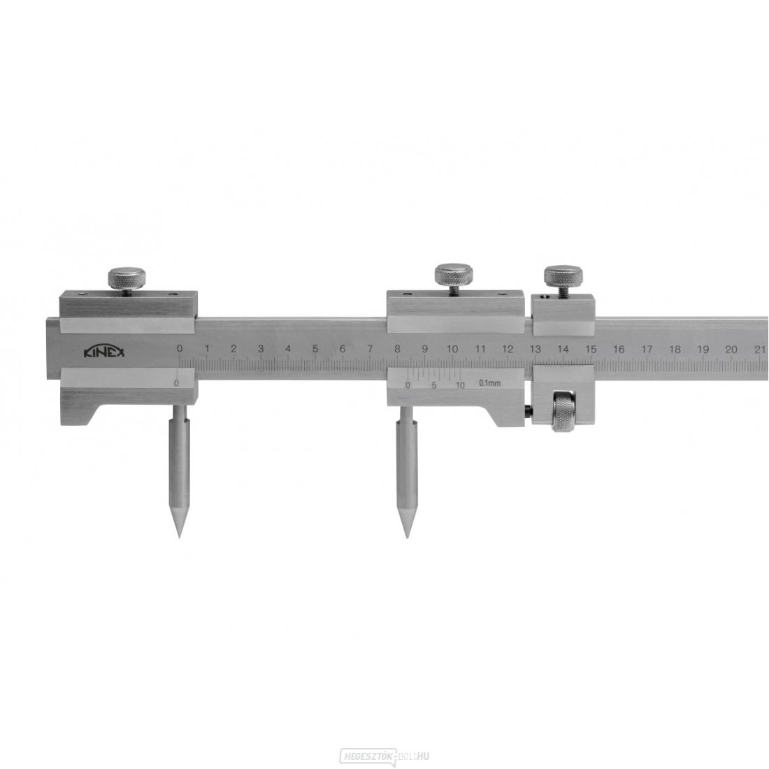 Lapos tégely mm-es osztással és finombeállítással KINEX 2000/0,1mm, DIN 862