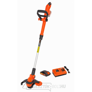 POWERPLUS POWDPG75420 - AKU trimmer 20V LI-ION + töltő + akkumulátor 20V 2,0 Ah