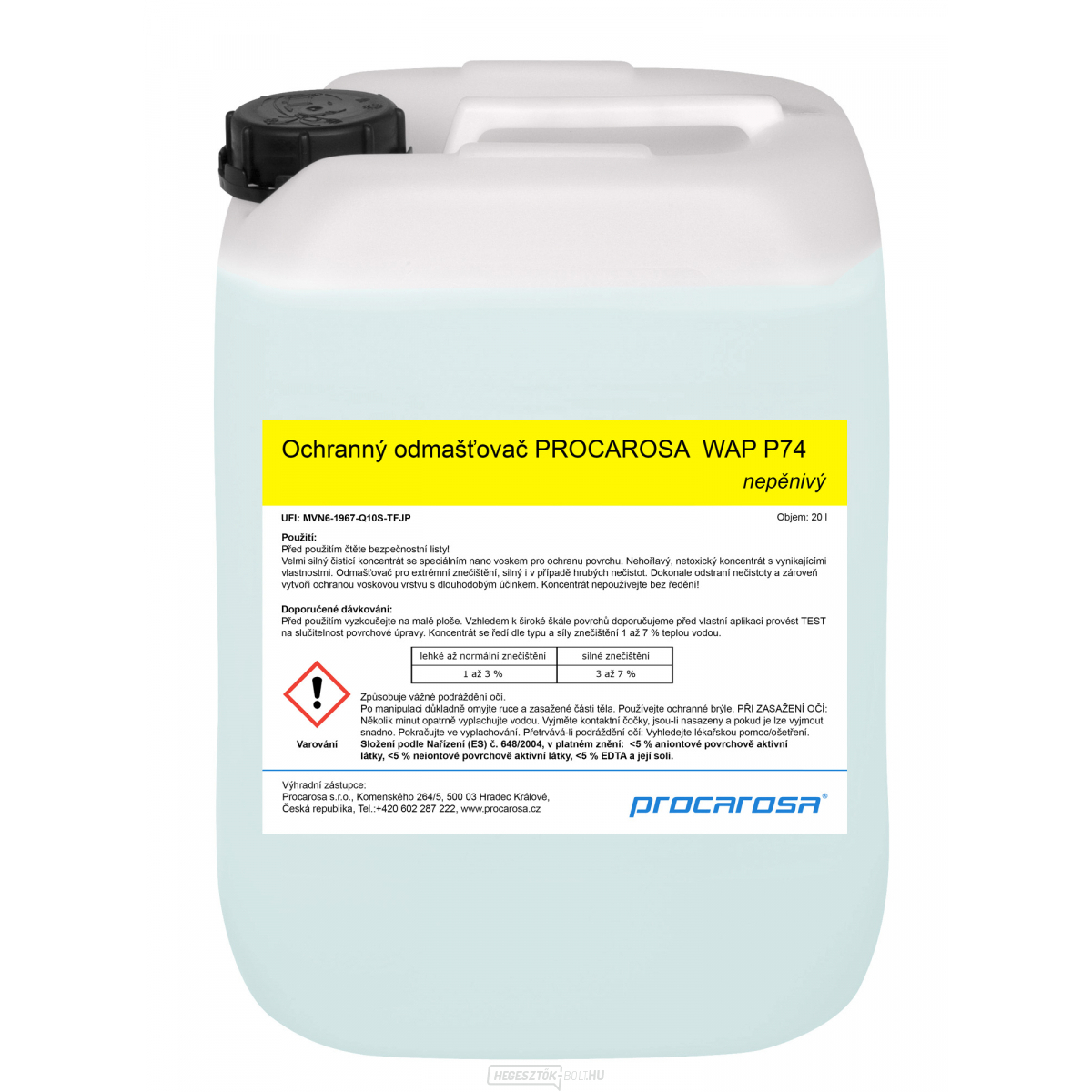 Védő zsírtalanító PROCAROSA WAP P74 - nem habzó