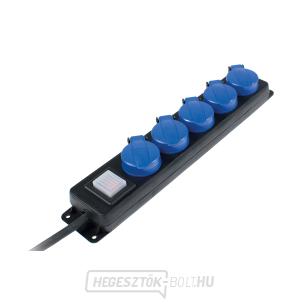 Aljzatléc kapcsolóval feszültségjelző lámpával 5 utas - 4,5 m Aljzatléc kapcsolóval feszültségjelző lámpával 5 utas - 4,5 m gallery main image