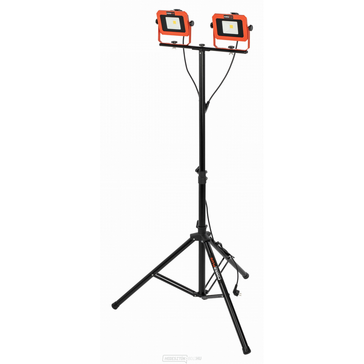 POWERPLUS POWDP8035 - Elemes LED zseblámpa állványon 2x20V plusz 220V 2x20W (elem nélkül)