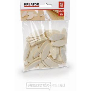 KREATOR KRT120101 - Csatlakozó lamella 45 x 15 x 4 mm (50 db) gallery main image