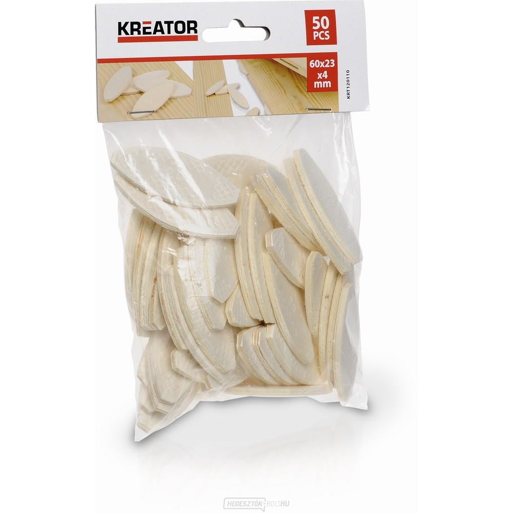 KREATOR KRT120110 - Csatlakozó lamella 60 x 23 x 4 mm (50 db)