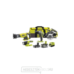 Ryobi R18CK4-252S 18 V-os akkumulátor készlet (R18DD3 R18T-0 RRS1801M R18CSP 1 x 5,0 Ah 1 x 2 Ah töltő)