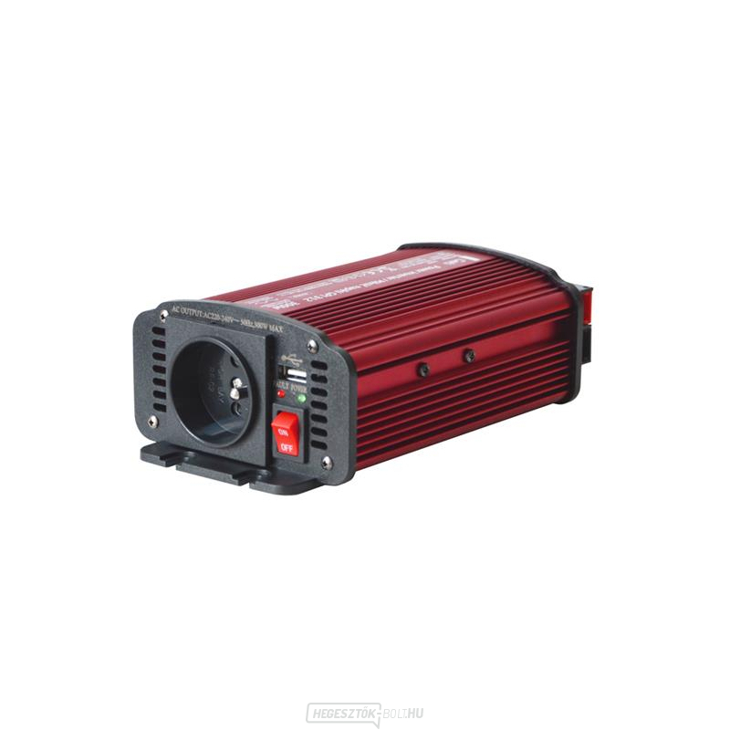 Feszültség átalakító Geti GPI 312 12V/230V 300W USB