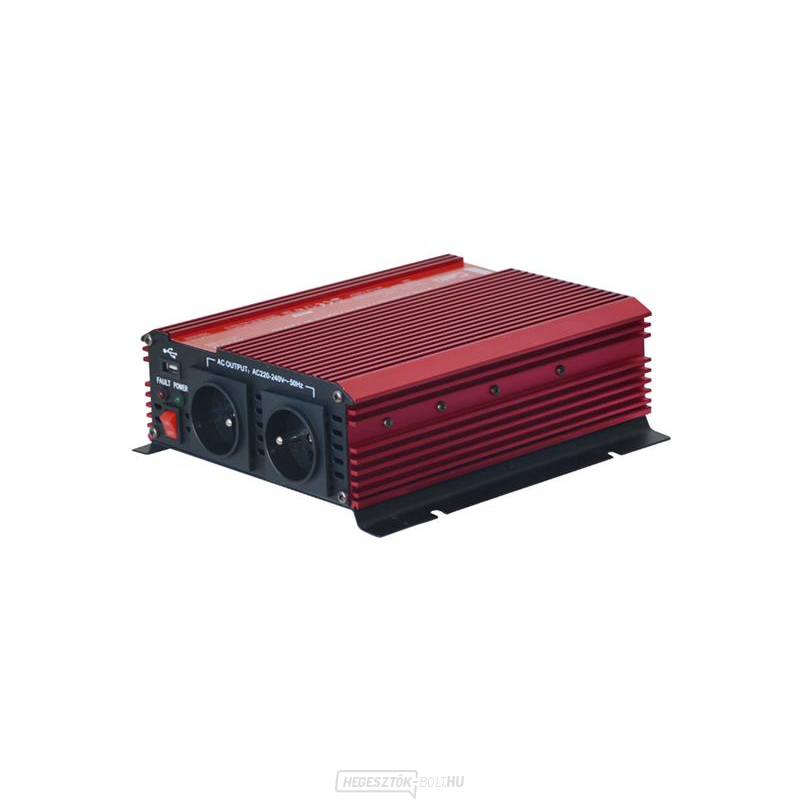 Feszültség átalakító Geti GPI 1012 12V/230V 1000W USB