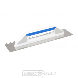 KUBALA - rozsdamentes acél simító 480x130mm félkör alakú fog - háromkomponensű nyél KUBALA - rozsdamentes acél simító 480x130mm félkör alakú fog - háromkomponensű nyél gallery main image