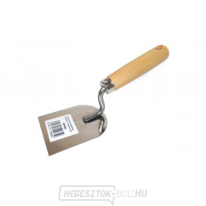 Rozsdamentes acél gipszkanál 80x100mm - fa nyél Rozsdamentes acél gipszkanál 80x100mm - fa nyél gallery main image