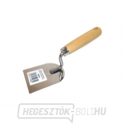 Rozsdamentes acél gipszkanál 120x130mm - fa nyél Rozsdamentes acél gipszkanál 120x130mm - fa nyél gallery main image