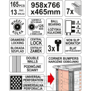 Mobil műhelyszekrény szerszámokkal (165db) 7 fiókos náhled